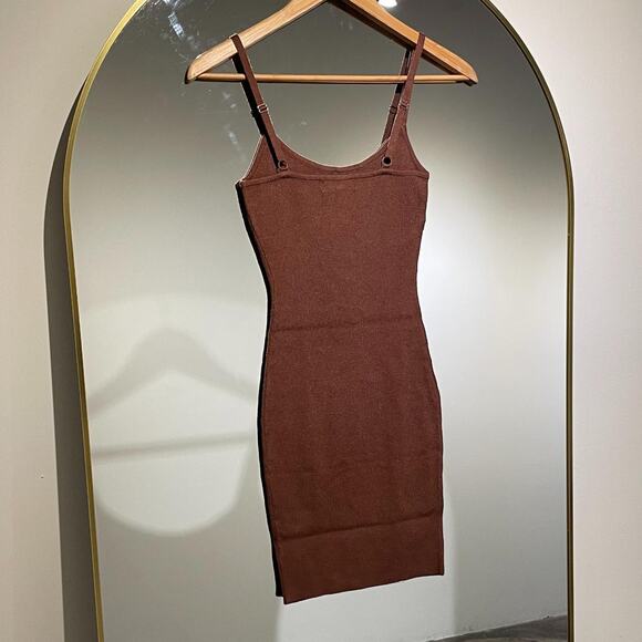 Brown Bodycon Mini Dress - Picture 4 of 5